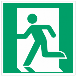 Autocollant issue de secours gauche (E001)