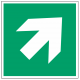 Panneau directionnelle 45 degrés (ISO7010)