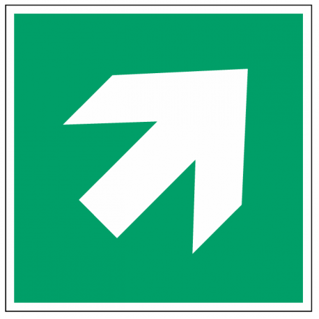 Panneau directionnelle 45 degrés (ISO7010)