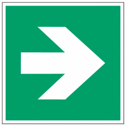 Panneau flèche directionnelle 90 degrés (ISO7010)