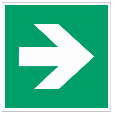 Panneau flèche directionnelle 90 degrés (ISO7010)