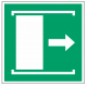 Panneau coulisser porte vers la droite (E033)