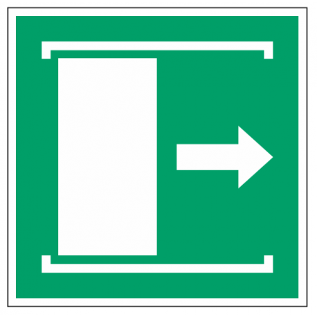 Panneau coulisser porte vers la droite (E033)