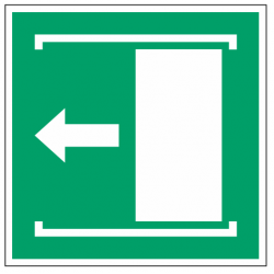 Panneau coulisser porte vers la gauche (E034)