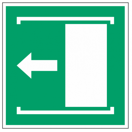 Panneau coulisser porte vers la gauche (E034)