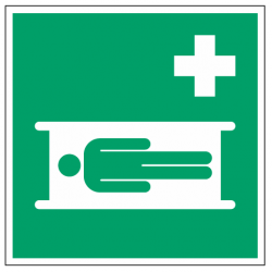 Autocollant sortie de secours bas picto