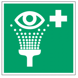 Panneau E011 lave-yeux station de rinçage oculaire sécurité laboratoire