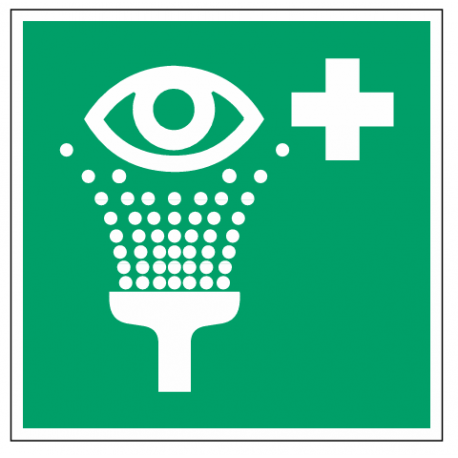 Panneau E011 lave-yeux station de rinçage oculaire sécurité laboratoire