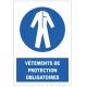 Autocollant blouse de protection obligatoire