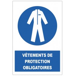 Autocollant blouse de protection obligatoire