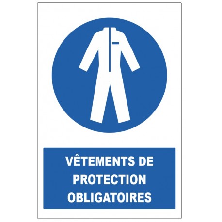 Autocollant blouse de protection obligatoire