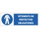 Autocollant vêtement protection obligatoire ISO 7010 M010