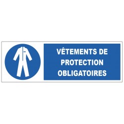 Autocollant vêtement protection obligatoire ISO 7010 M010