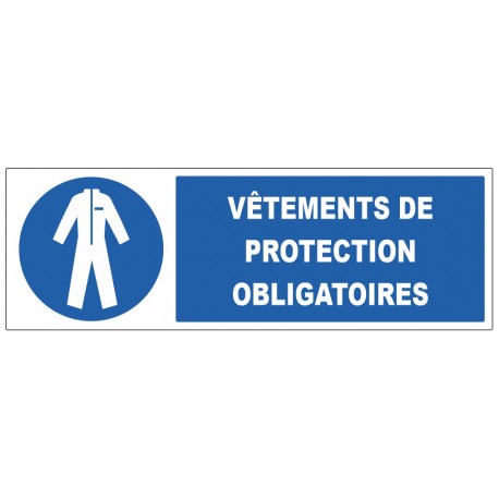 Autocollant vêtement protection obligatoire ISO 7010 M010