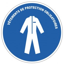 Autocollant rond M010 – Vêtement de protection obligatoire ISO 7010
