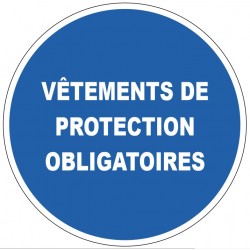 Panneau rond M010 – Vêtement protection obligatoire ISO 7010