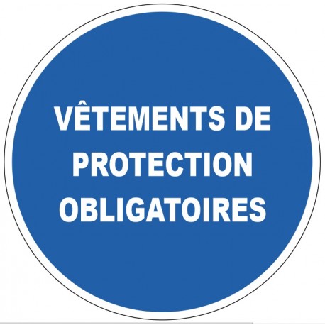 Panneau rond M010 – Vêtement protection obligatoire ISO 7010