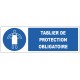 Panneau M026 tablier protection obligatoire ISO 7010