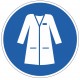Panneau M059 blouse laboratoire obligatoire ISO 7010
