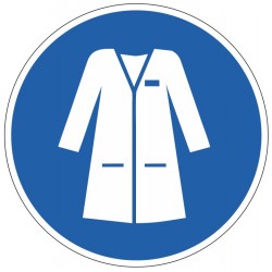 Panneau M059 blouse laboratoire obligatoire ISO 7010