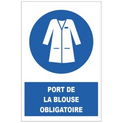 Panneau M059 blouse laboratoire obligatoire ISO 7010