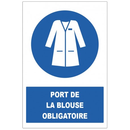 Panneau M059 blouse laboratoire obligatoire ISO 7010