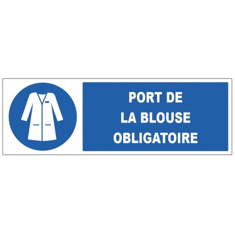 Panneau M059 blouse laboratoire obligatoire ISO 7010