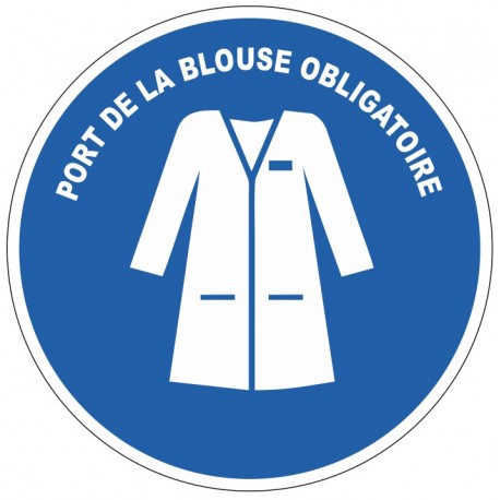 Panneau rond M059 ISO 7010 – Blouse obligatoire