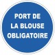 Panneau rond M059 blouse laboratoire obligatoire