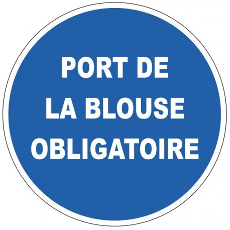 Panneau rond M059 blouse laboratoire obligatoire