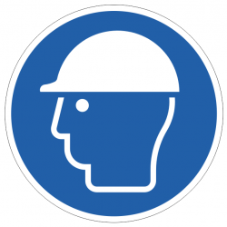 Panneau casque protection obligatoire M014