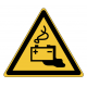 Panneau W026 danger batterie en charge zone technique ISO 7010