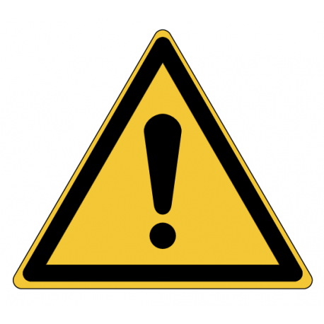 Panneau W001 danger général avertissement sécurité professionnelle ISO 7010