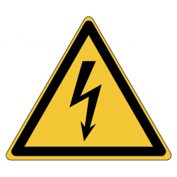 Panneau W012 danger électrique haute tension armoire technique ISO 7010