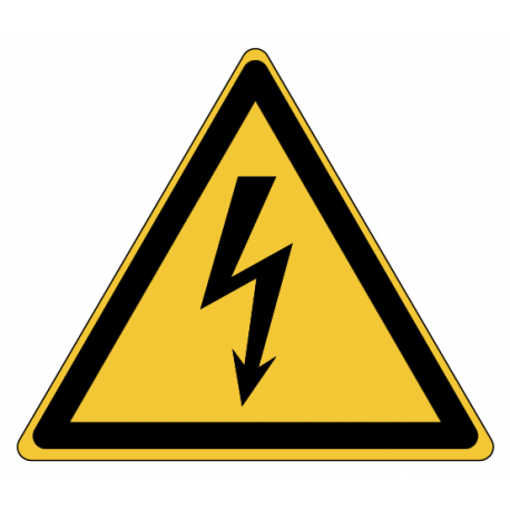 Panneau W012 danger électrique haute tension armoire technique ISO 7010