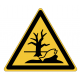 Panneau W072 danger substance polluante environnement ISO 7010