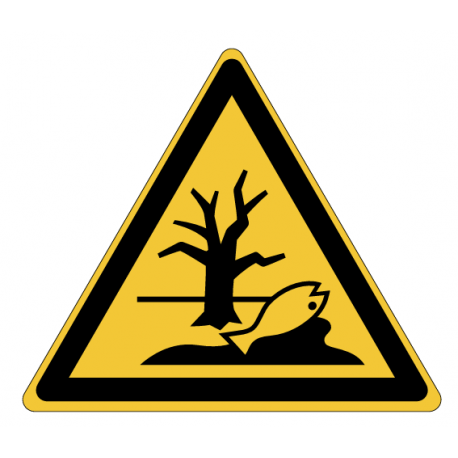 Panneau W072 danger substance polluante environnement ISO 7010