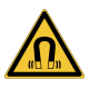 Panneau W006 danger champ magnétique zone IRM industrielle ISO 7010
