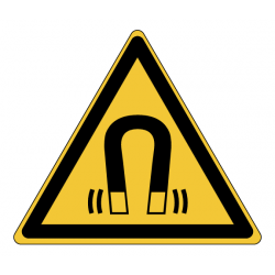 Panneau W006 danger champ magnétique zone IRM industrielle ISO 7010