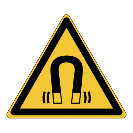 Panneau W006 danger champ magnétique zone IRM industrielle ISO 7010