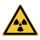 Panneau W003 danger matières radioactives radiations ionisantes ISO 7010