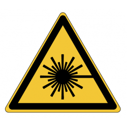 Panneau W004 danger faisceau laser zone technique ISO 7010