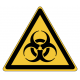 Panneau W009 danger biologique laboratoire médical ISO 7010
