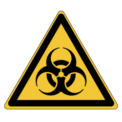 Panneau W009 danger biologique laboratoire médical ISO 7010