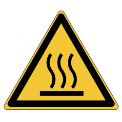 Panneau W017 danger surface chaude machine industrielle ISO 7010