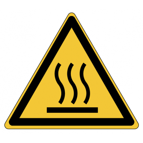 Panneau W017 danger surface chaude machine industrielle ISO 7010