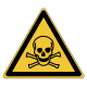 Panneau W016 danger produits toxiques laboratoire chimique ISO 7010