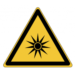 Panneau W027 danger rayonnement optique laser UV ISO 7010
