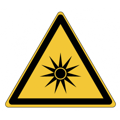 Panneau W027 danger rayonnement optique laser UV ISO 7010