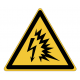Panneau W042 danger arc électrique local haute tension ISO 7010